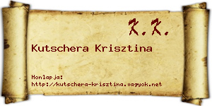 Kutschera Krisztina névjegykártya