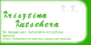 krisztina kutschera business card